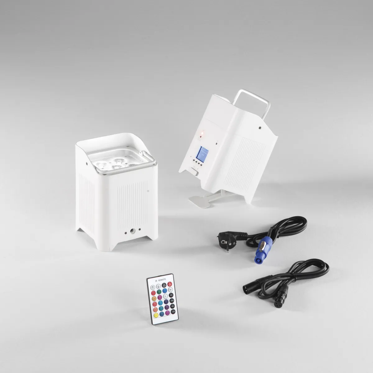 PROIETTORE LED SHOW RICARICABILE 6X18W RGBW+UV Wi-Fi IP22 13,6X13,6X19,6CM