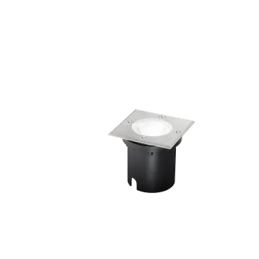 FARO A INCASSO CALPESTABILE LED WALK ACCIAIO QUADRATO 8W 930LM 3000K IP67 10X10X7,78CM