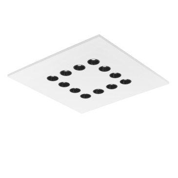 XICO Weiße LED-Deckenleuchte 12 x 3 W 2520 lm Farbtemperatur 50 x 4,7 x 50 cm