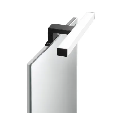 APPLIQUE LED NOIR NERO QUADRA FISSAGGIO PARETE/SPECCHIO 5W 600LM 3000K IP44 30X9,5X4,45CM