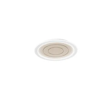 Plafonnier rond AUX beige en PMMA 40 W, température de couleur 3000/4000/6500 K, 60 x 5,5 cm