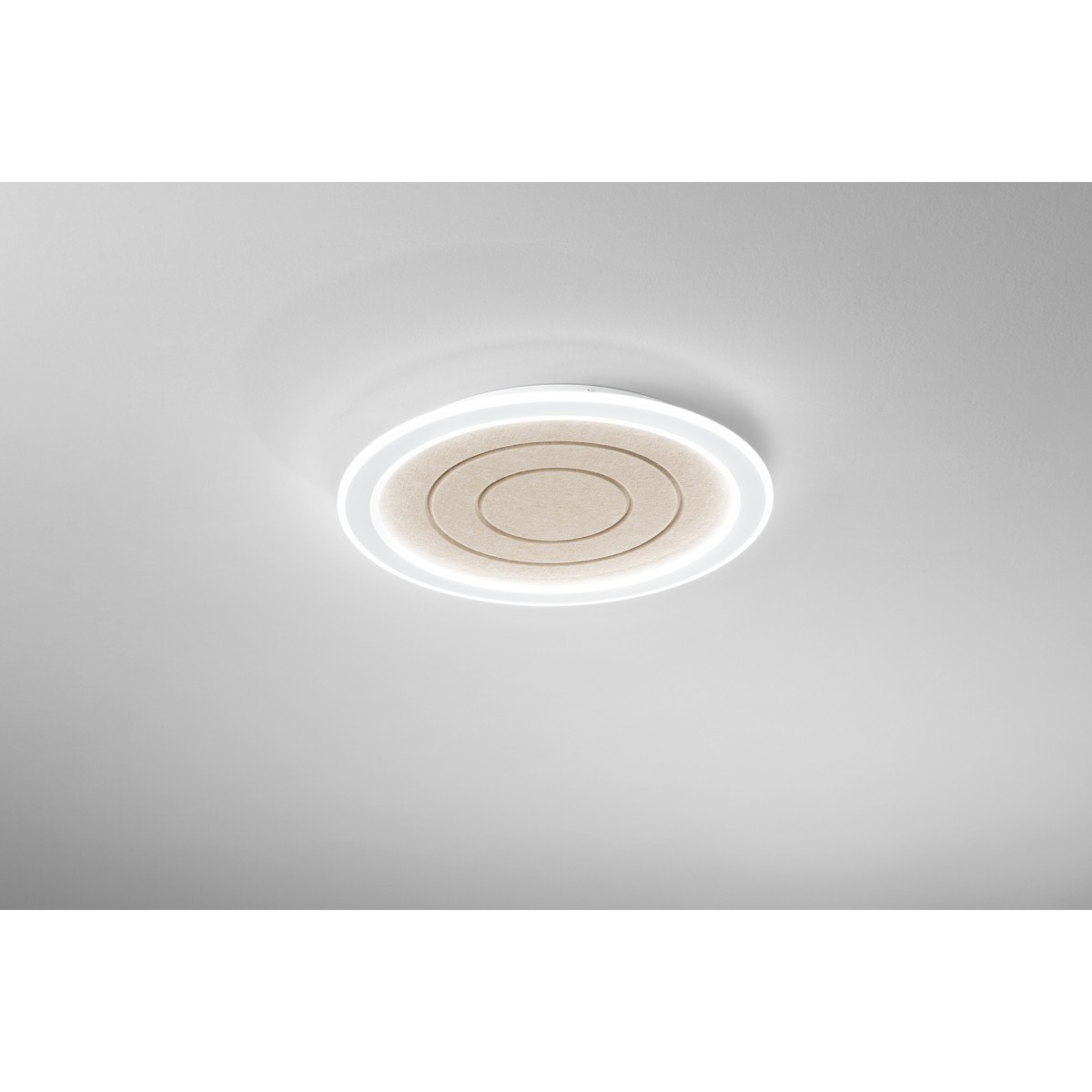 Plafonnier rond AUX beige en PMMA 40 W, température de...