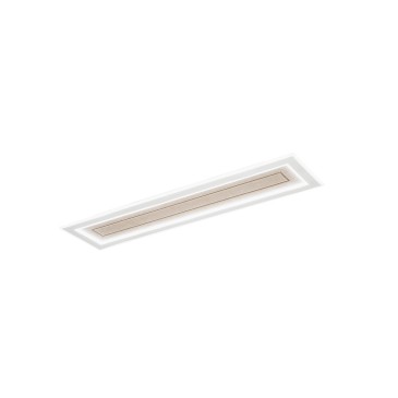 Plafonnier rectangulaire beige AUX en PMMA 40 W, température de couleur 3000/4000/6500 K, dimensions 120 x 30 x 5,5 cm