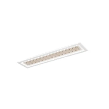 Plafonnier rectangulaire beige AUX en PMMA 40 W, température de couleur 3000/4000/6500 K, dimensions 120 x 30 x 5,5 cm