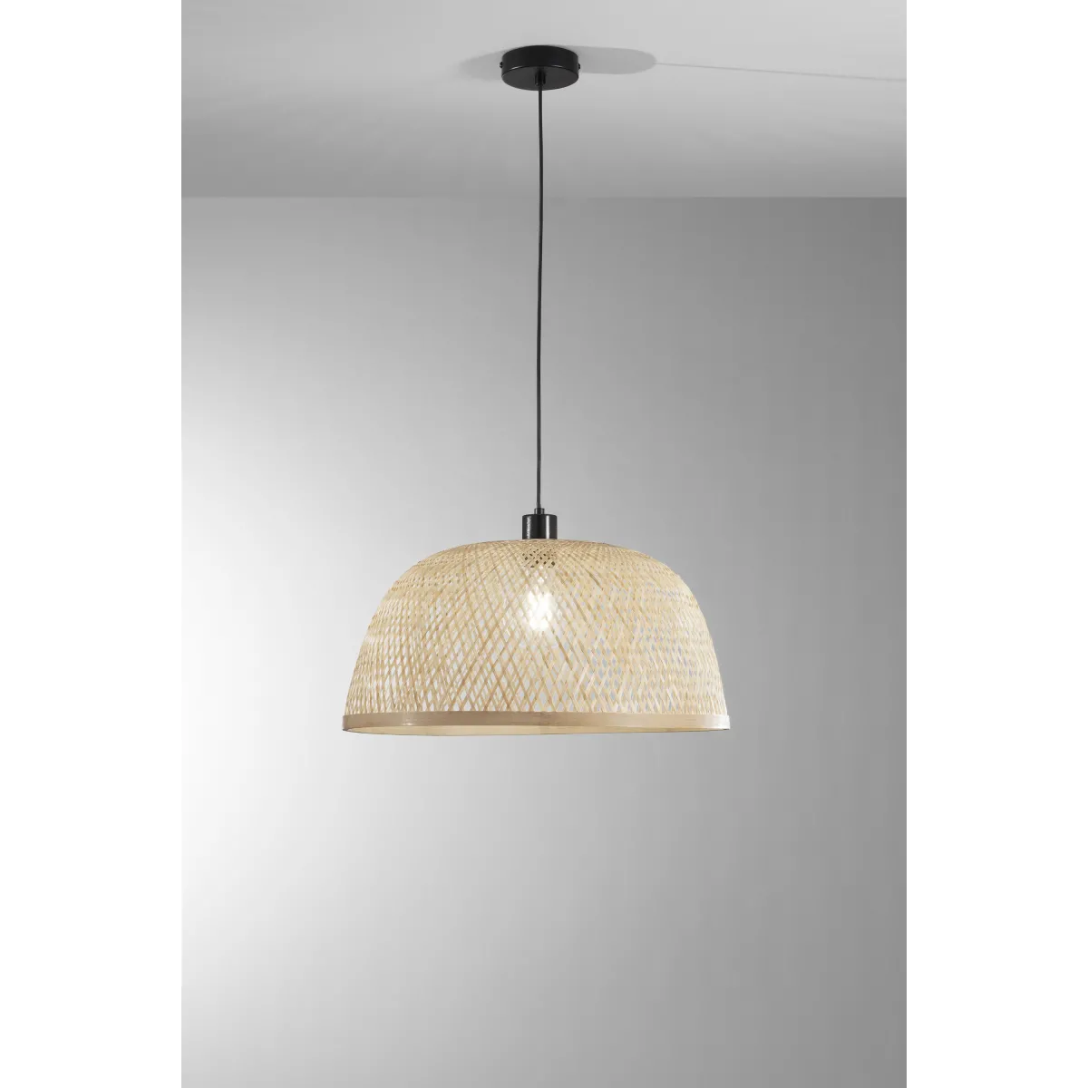 Metall-Bambus-Aufhängung + Bambus-Lampe (1 x E27, 40 W),...