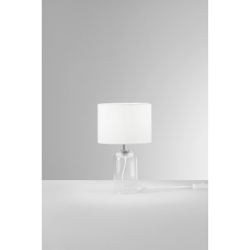 Lampe en verre blanc London...