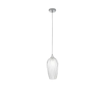 Suspension en verre transparent Majesty 1XE27 16X120CM