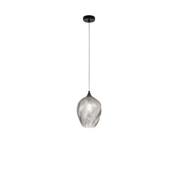 MAJESTY GRAU GLAS AUFHÄNGUNG 1XE27 20X120CM