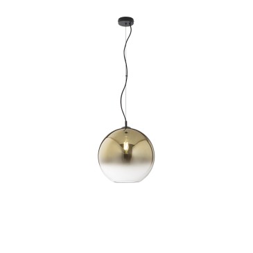 SOSPENSIONE MARTE ORO IN VETRO 1XE27 35X120CM