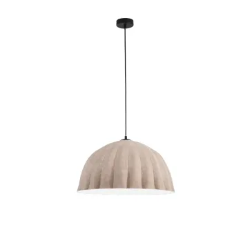MIDI-Hängeleuchte aus khaki/weißem Filz, 2 m Kabel, 53 cm Lampenschirm, 1 x E27