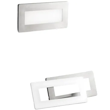 SEGNAPASSI LED A INCASSO BOLT BIANCO/NIKEL 5W 650LM(SA) 1.5W 180LM(SE) 5CCT IP65 181X47X81MM