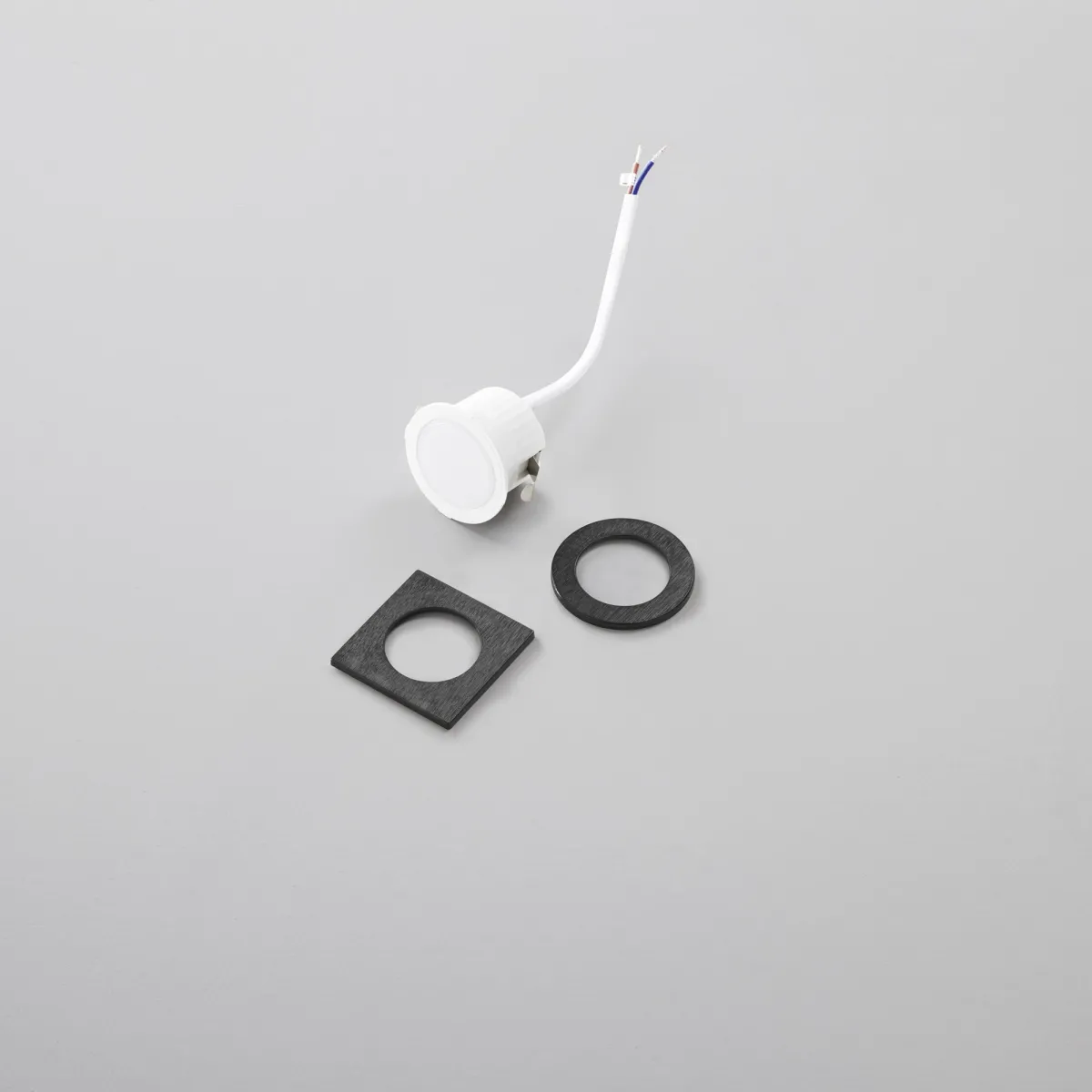 INCASSO LED DAMA NERO 3W 340LM 3000K GHIERA QUADRATA E TONDA 4,4X4,4X2,8CM