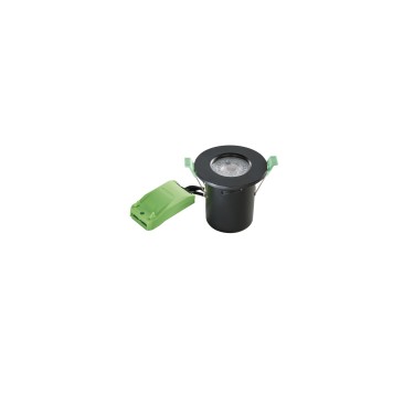 INCASSO DUPLEX NERO IN METALLO IP65 1XGU10 Ф85X104MM CUT OUT Ф65-75MM