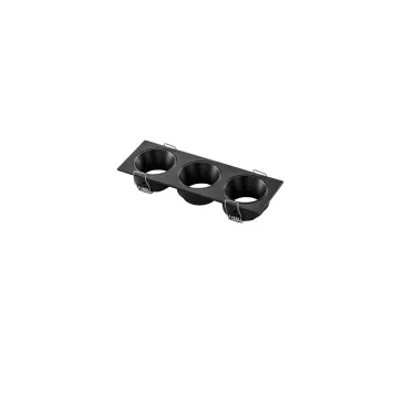 INCASSO ELEVEN NERO IN ALLUMINIO 3 PORTALMPADE IP20 162X55X25MM