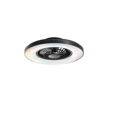 Plafoniera LED nera con speaker bluetooth integrato