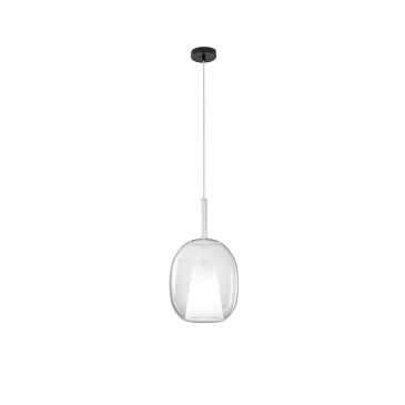 SOSPENSIONE PIREX TRASPARENTR IN VETRO 1XE27 25X120CM