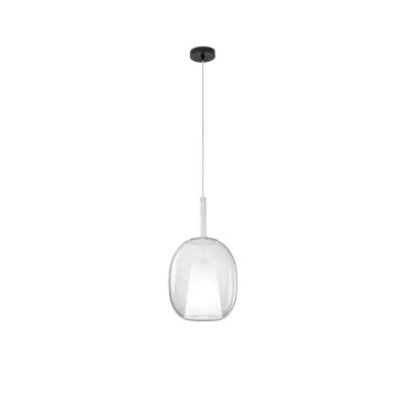 Suspension en verre Pyrex transparent 1XE27 25X120CM