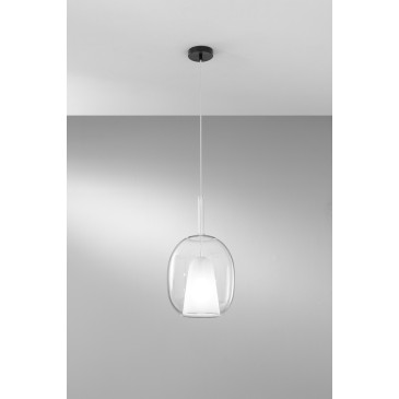 Suspension en verre Pyrex...