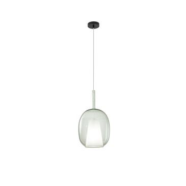 SOSPENSIONE PIREX VERDE IN VETRO 1XE27