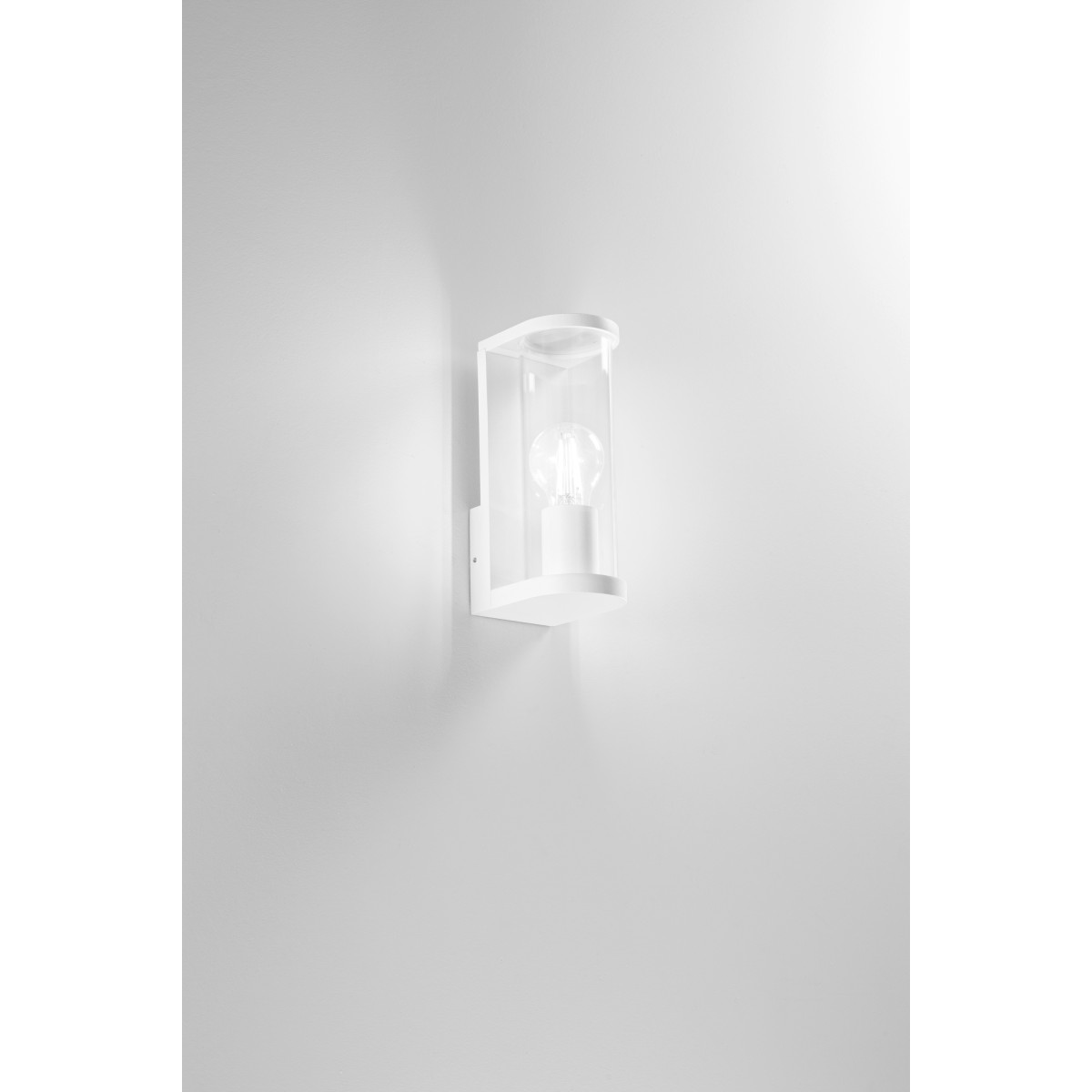 APPLIQUE ROSEN BIANCO IN ALLUMINIO+VETRO 1XE27 IP44...
