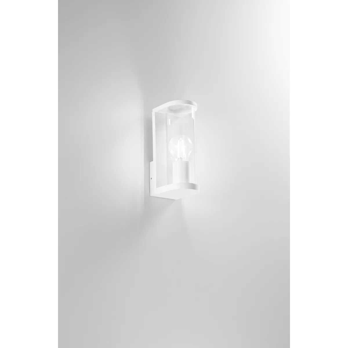ROSEN WEISSE WANDLEUCHTE AUS ALUMINIUM + GLAS 1XE27 IP44...