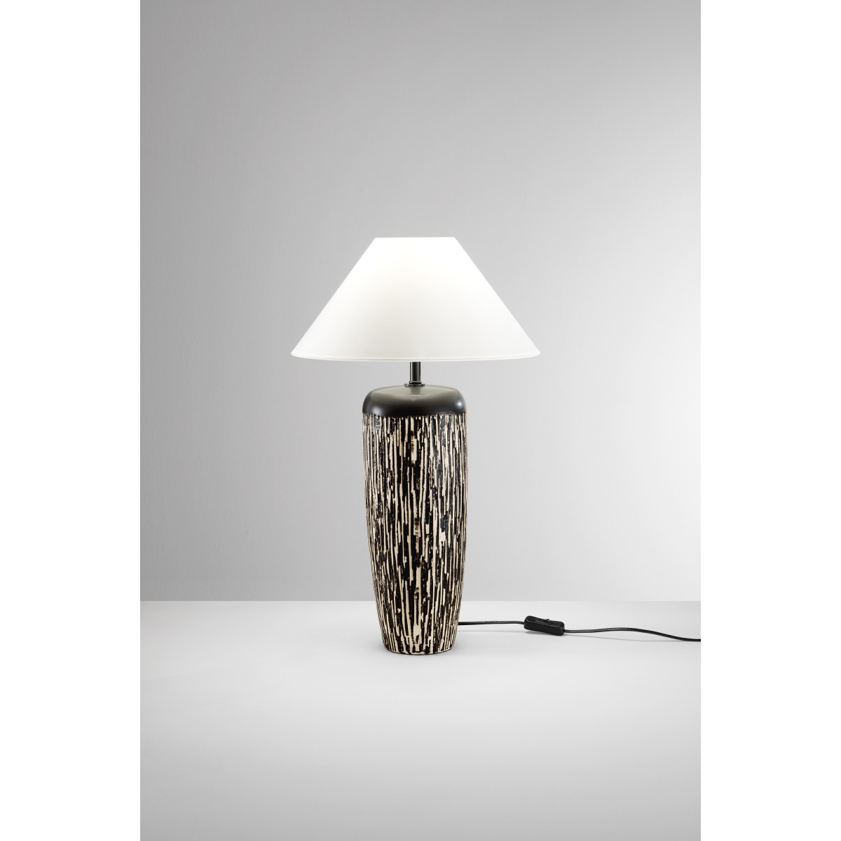 LUME SAVANA MARRONE E BIANCA IN CERAMICA 1XE27 STRUTTURA...