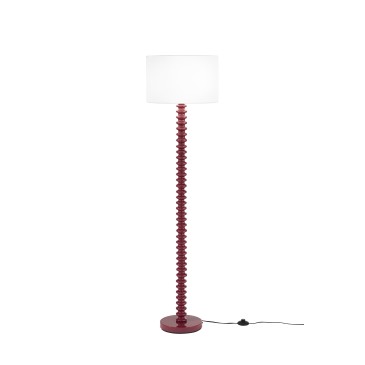 PIANTANA SULTAN ROSSA IN METALLO+VELLUTO 1XE27 15W, LAMP. Dia40XH20CM, STRTTURA 40X40X153CM