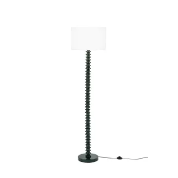 SULTAN GRÜNE STEHLAMPE AUS METALL + SAMT 1XE27 15W, LAMPEN-DURCHMESSER 40XH20CM, GEHÄUSE 40X40X153CM
