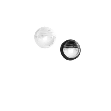Runde Wandleuchte „Turtle Black“ mit Glasabdeckung, Schutzart IP54, 1xE27, 185 x 185 x 105 mm