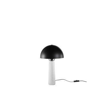Lampe Vitruvo en céramique noire, dimensions totales D25 x H44 cm