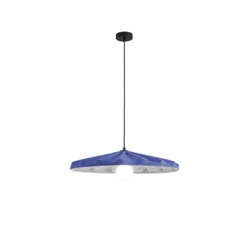 SOSPENSIONE WIMBLEDON IN FELTRO BLU CAVO 2M PARALUME 69CM 1XE27