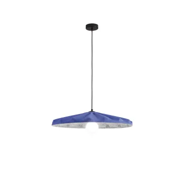 WIMBLEDON Hängeleuchte aus blauem Filz, 2 m Kabel, 69 cm Lampenschirm, 1 x E27