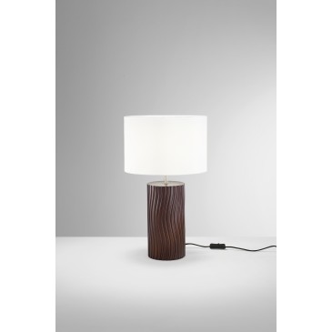 Holzstammlampe aus braunem...