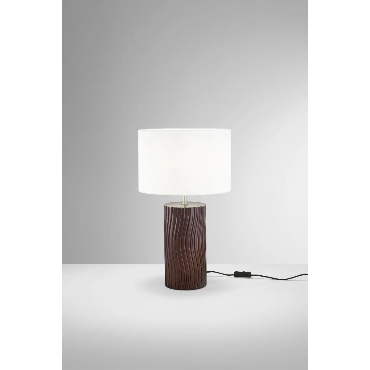 Holzstammlampe aus braunem Holz, 1 x E27-Fassung,...