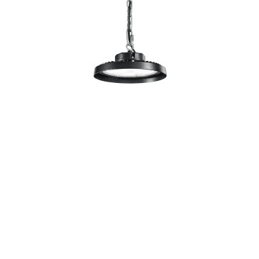 AVROCAR LED-Deckenleuchte aus schwarzem Aluminium, 200 W, 30000 lm, 4000 K, Ø 305 mm