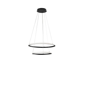 SOSPENSIONE LED AXIS NERA 31W 2635LM CCT+RGB DYGITAL CON TELECOMANDO 60/40X150CM