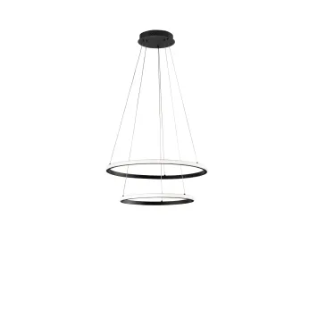 Suspension LED AXIS noire 31 W 2635 lm CCT + RGB numérique avec télécommande 60/40 x 150 cm