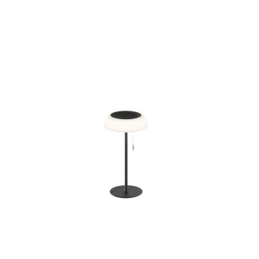 Lampe de table solaire LED rechargeable JIN BLACK 1,2 W, température de couleur variable, IP54, diamètre 170 x hauteur 320 mm