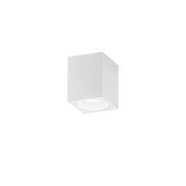 Plafonnier carré en aluminium noir GU10 | MondialShop