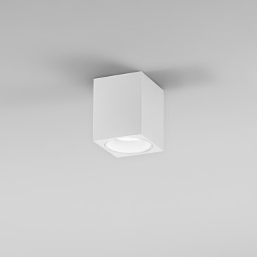 Schwarze quadratische Aluminium-Deckenleuchte GU10 | MondialShop