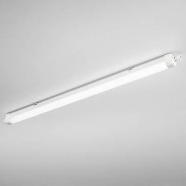 RUBIS Weiße wasserdichte LED-Deckenleuchte 36 W 4320 lm Farbtemperatur 3000 K/4000 K/6500 K Schutzart IP65 mit Sensor 1200 x 58 