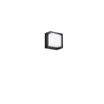 APPLIQUE LED BLOCK NERO QUADR. 15W 1880LM CCT 3000/4200/6500K 16X16X10CM