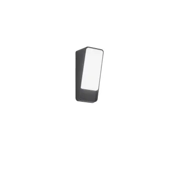 COUPE LED-Wandleuchte aus anthrazitfarbenem Aluminium, 14 W, 1950 lm, 3000 K, IP65, 380 x 230 x 305 mm