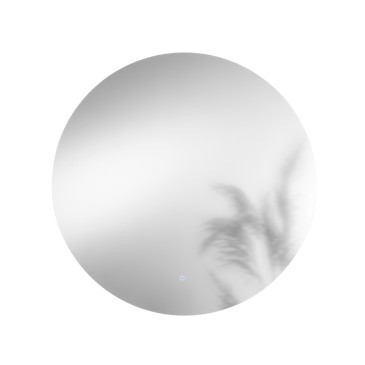 Miroir rond LED EYETECH, 3 températures de couleur, réglage tactile de la luminosité, film anti-explosion, 100 cm