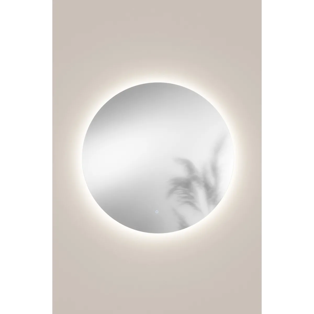Specchio EYETECH tondo con illuminazione a LED, CCT 3 temperature, Touch dimming, pellicola antideflagrante, 100 cm