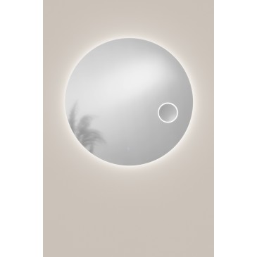 Miroir rond LED de 100 cm avec grossissement x3 et commande tactile