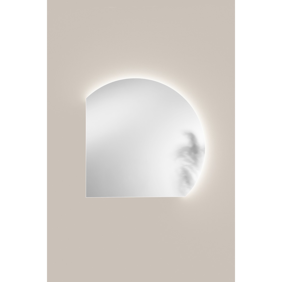 Halbrunder LED-Badezimmerspiegel mit CCT-Beleuchtung |...