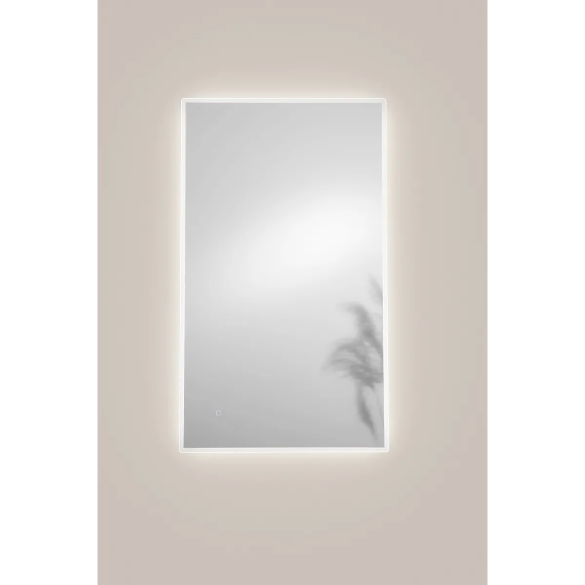 Specchio a led bagno 120x70 cm angoli smussati 3 colori touch pellicola antideflagrante - FRAME