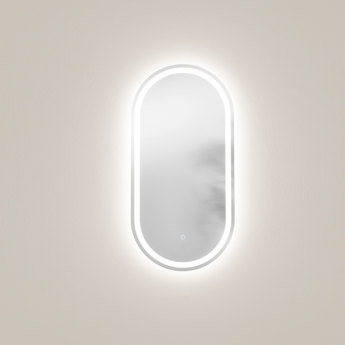 Ovaler LED-CCT-Touch-Badezimmerspiegel | Mondialshop