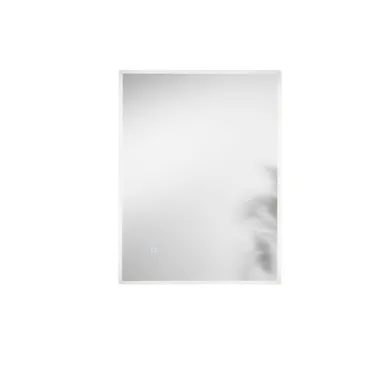 Specchio a led bagno 80x60 cm angoli smussati 3 colori touch pellicola antideflagrante - FRAME